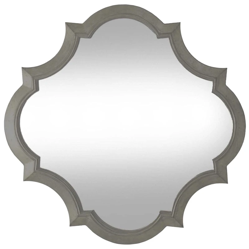 Pewter Crest Framed Wall Mirror, 14"