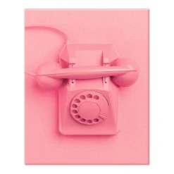 Pink Phone Canvas Wall Art, 16x20