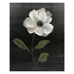 Providence Black Floral Canvas Wall Art, 16x20