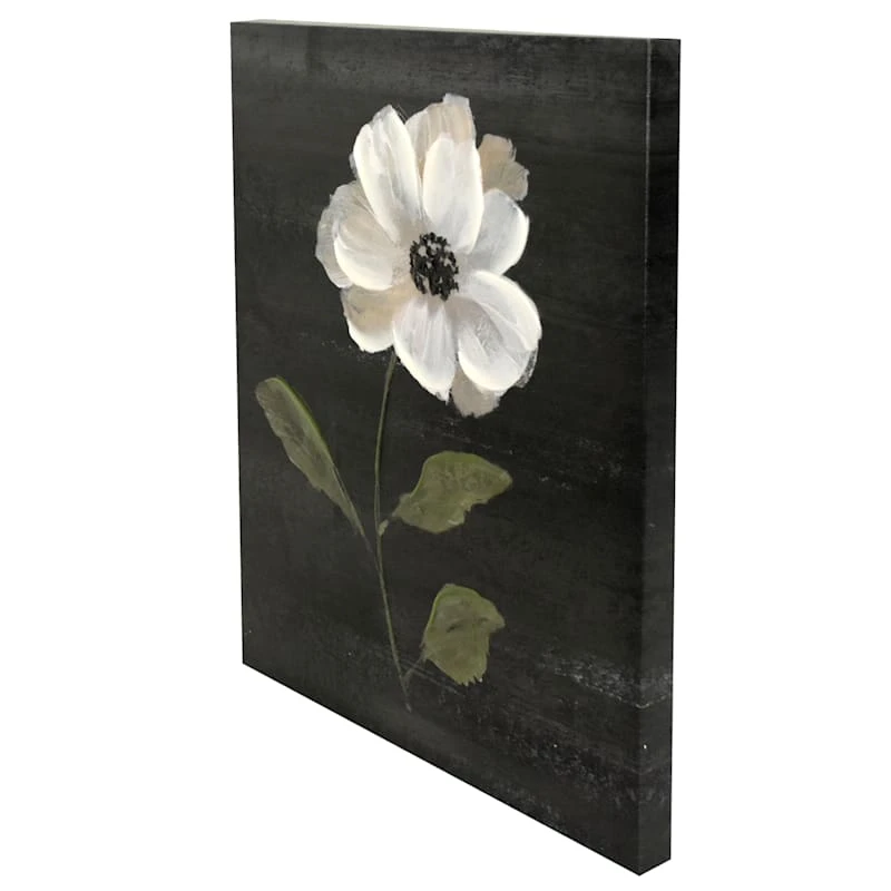 Providence Black Floral Canvas Wall Art, 16x20 - Image 3