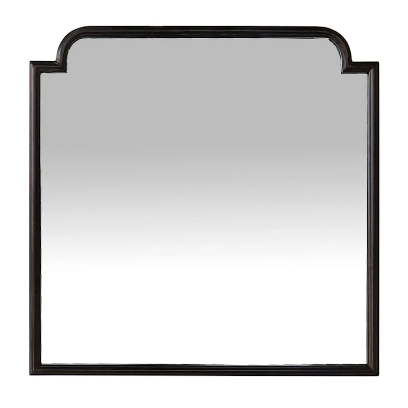 Providence Black Metal Wall Mirror, 24"