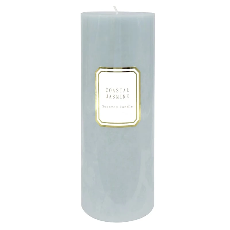 Providence Coastal Jasmine Scented Pillar Candle, 4x11