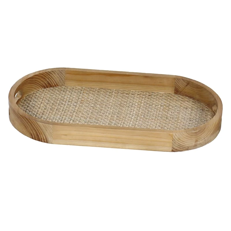 Providence Oval Wooden Tray, Large