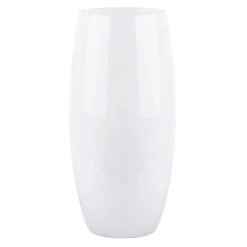 Providence White Glass Vase, 14.5"