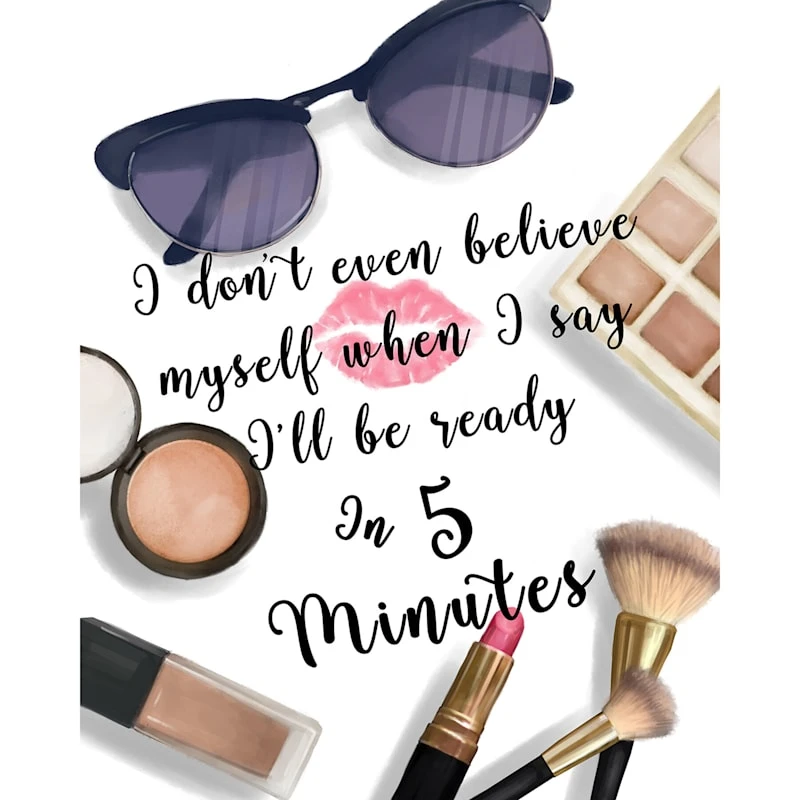 Ready In Five Minutes Canvas Wall Art, 12x16