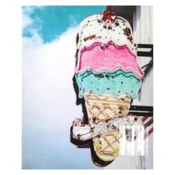Retro Ice Cream Canvas Wall Art, 16x20