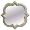 Silver Quatrefoil Wall Mirror, 18"
