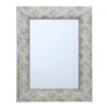 Silver Raised Dots Framed Wall Mirror, 22x28