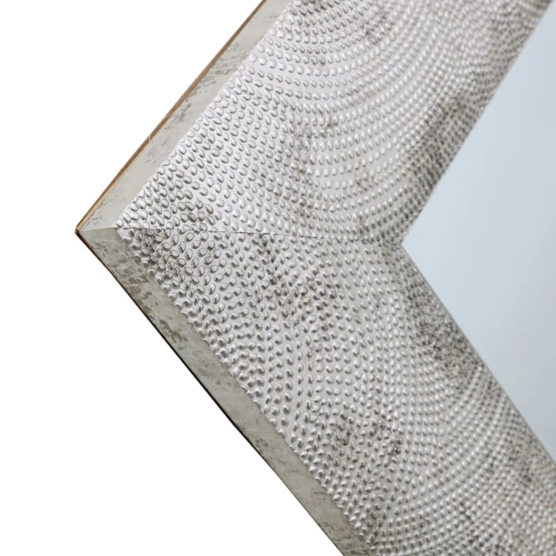 Silver Raised Dots Framed Wall Mirror, 24x36 - Image 4