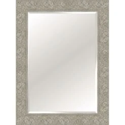 Silver Woven Distressed Wall Mirror, 30x36
