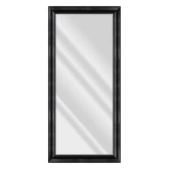 Sophia Black Beveled Wall Mirror, 31x65
