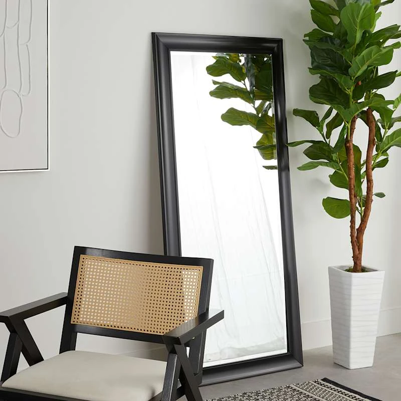 Sophia Black Beveled Wall Mirror, 31x65 - Image 2