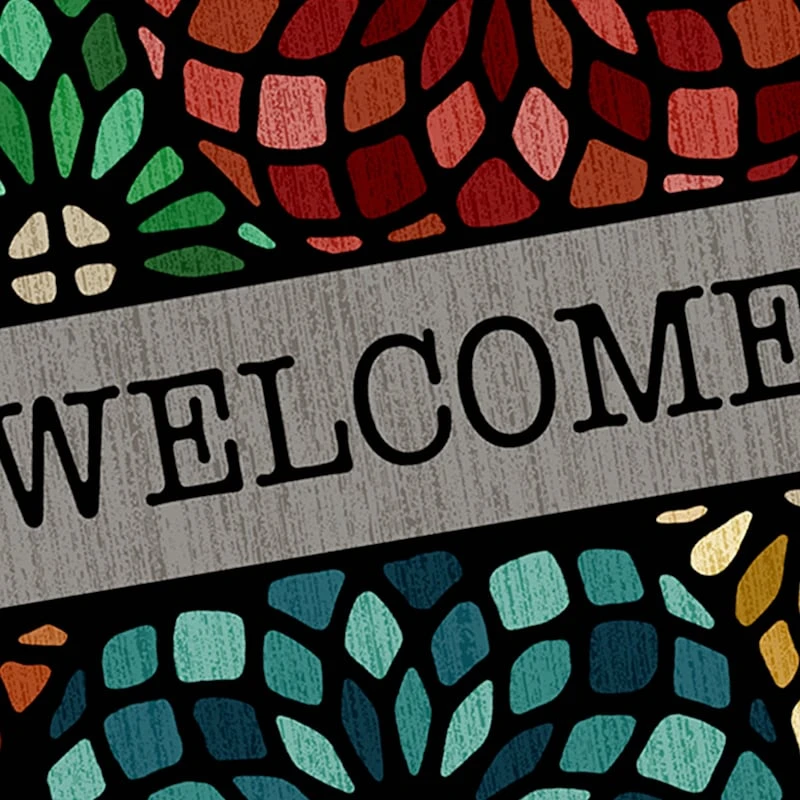 Stained Glass Welcome Doormat, 18x30 - Image 2