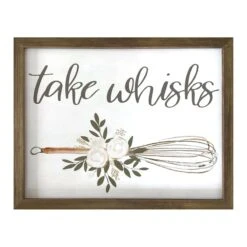 Take Whisks Kitchen Tool Wall Art, 14x11