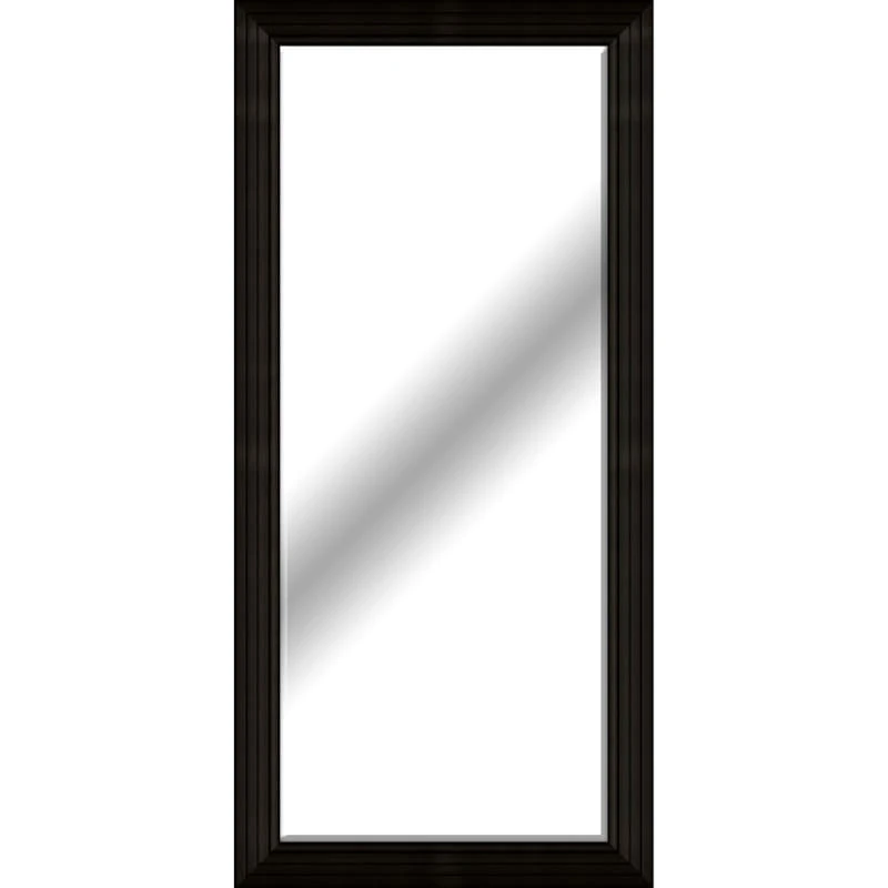 Tiered Black Framed Beveled Mirror, 31x65