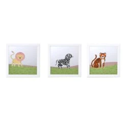 Tiny Dreamers 3-Piece Animal Wall Mirror Set, 12"