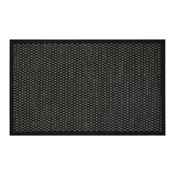Tonal Dark Grey Puff-Back Kitchen Mat, 21x34