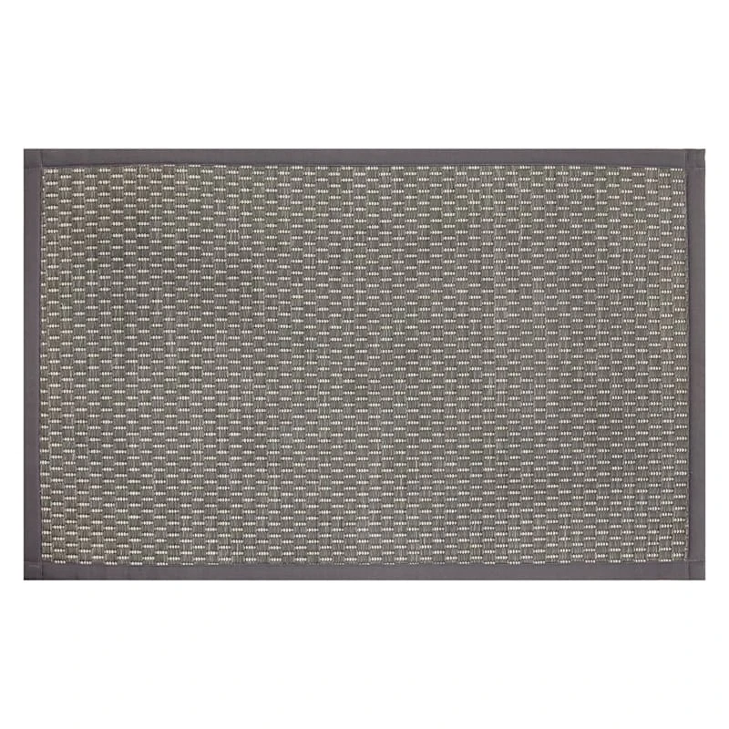 Tonal Lite Grey Puff-Back Kitchen Mat, 22x60