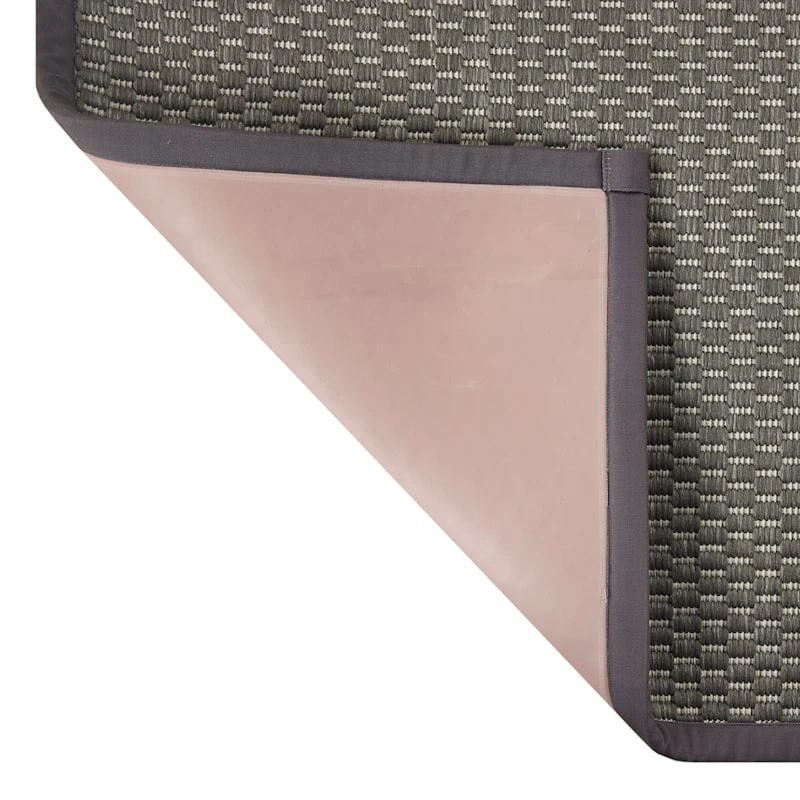 Tonal Lite Grey Puff-Back Kitchen Mat, 22x60 - Image 3