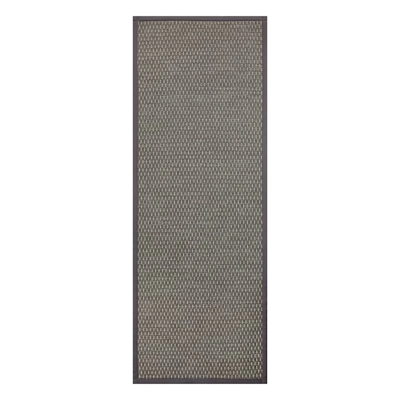 Tonal Lite Grey Puff-Back Runner, 21x34