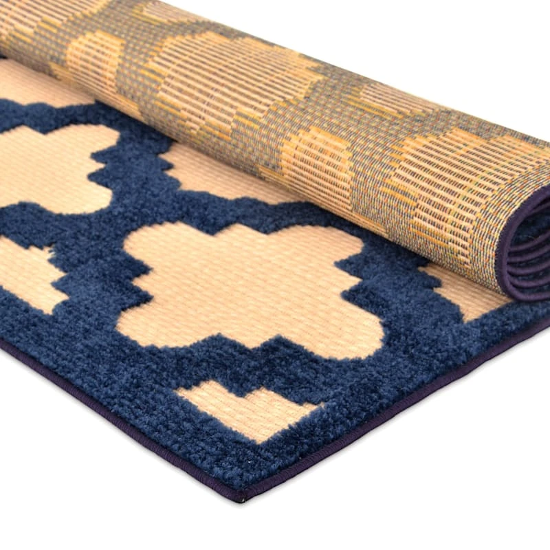 Torino Navy Blue Trellis Area Rug, 5x7 - Image 3
