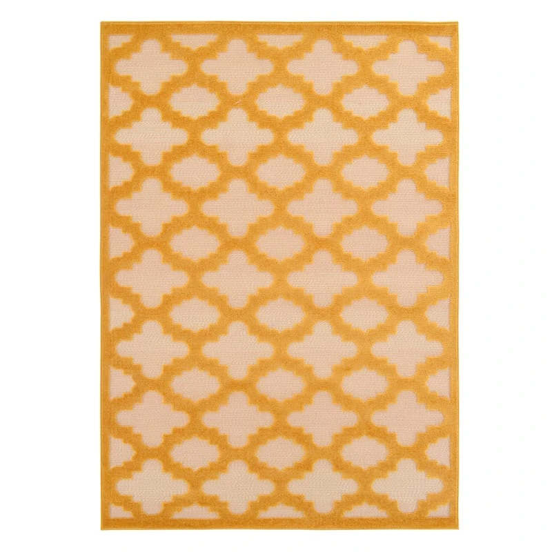Torino Yellow Trellis Area Rug, 5x7