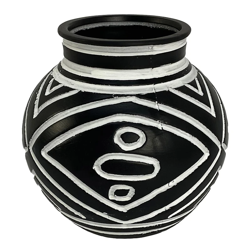 Tracey Boyd Black & White Ceramic Vase, 6"