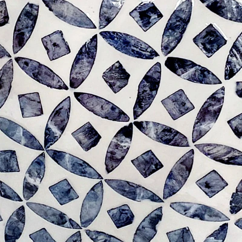 Tracey Boyd Grey Bamboo Capiz Bouquet Vase, 12" - Image 2