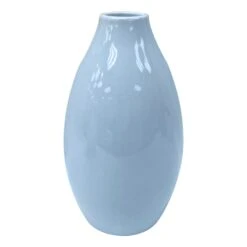 Tracey Boyd Round Blue Ceramic Vase, 7"
