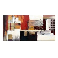 Triple Circle Abstract Enhanced Canvas Wall Art, 24x48