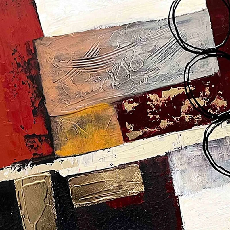 Triple Circle Abstract Enhanced Canvas Wall Art, 24x48 - Image 2