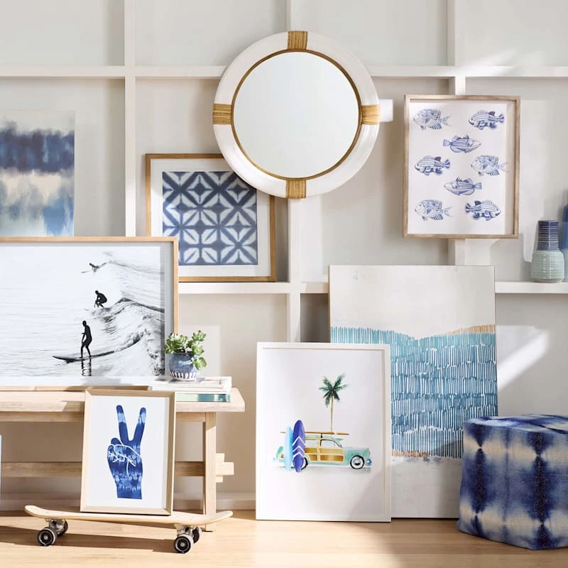 Ty Pennington Blue Abstract Canvas Wall Art, 24x36 - Image 3