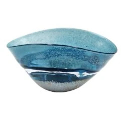 Ty Pennington Blue Art Glass Bowl, 5"