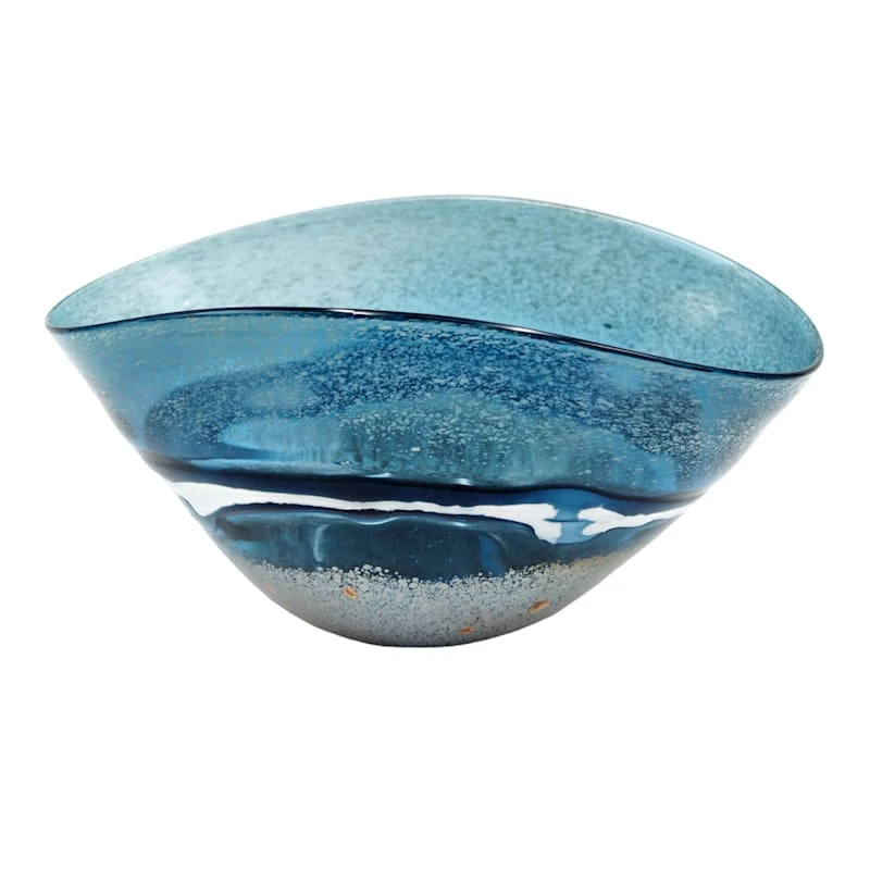Ty Pennington Blue Art Glass Bowl, 5"