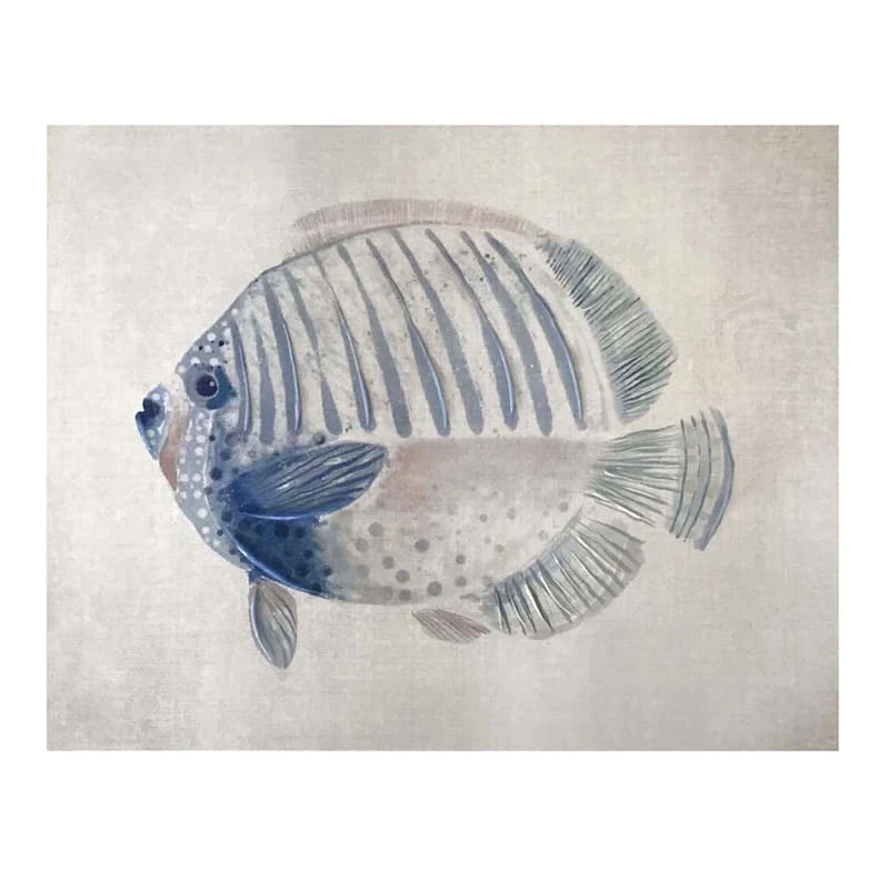 Ty Pennington Blue Fish Canvas Wall Art, 20x16