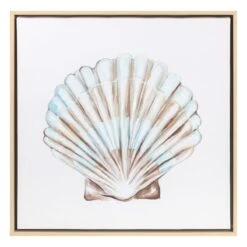 Ty Pennington Framed Shell Canvas Wall Art, 12"