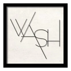 Wash Metal Wall Art, 13"