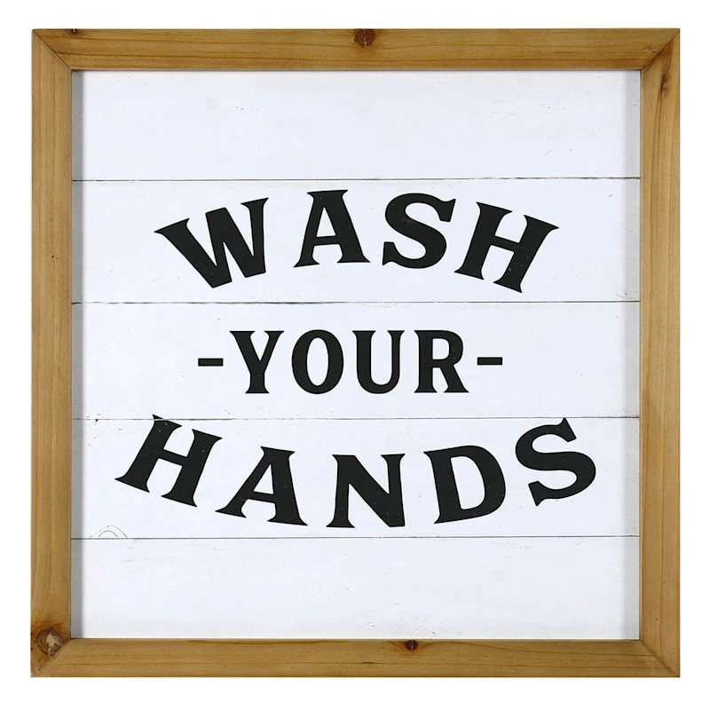 Wash Your Hands Wall Sign, 17"