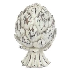 White Artichoke Figurine, 7"