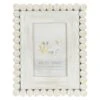 White Beaded Tabletop Photo Frame, 4x6