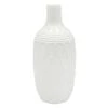 White Ceramic Rope Vase, 10"