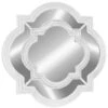 White Double Quatrefoil Wall Mirror, 20"