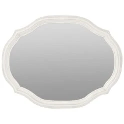 White Framed Accent Wall Mirror, 13x17