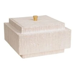 White Woven Box, 9"