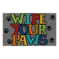 Wipe Your Paws Grey Doormat, 18x30