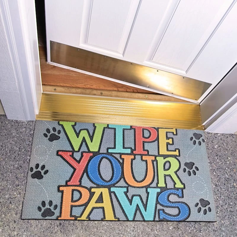 Wipe Your Paws Grey Doormat, 18x30 - Image 3